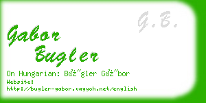 gabor bugler business card